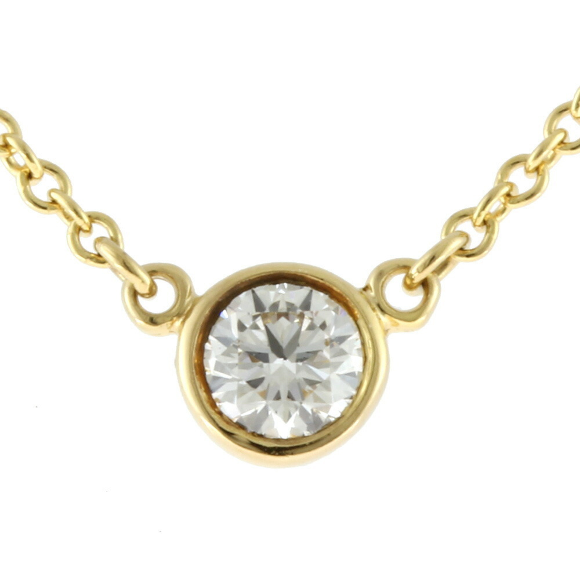Tiffany  Co Necklace 18k Gold Diamond Ladies